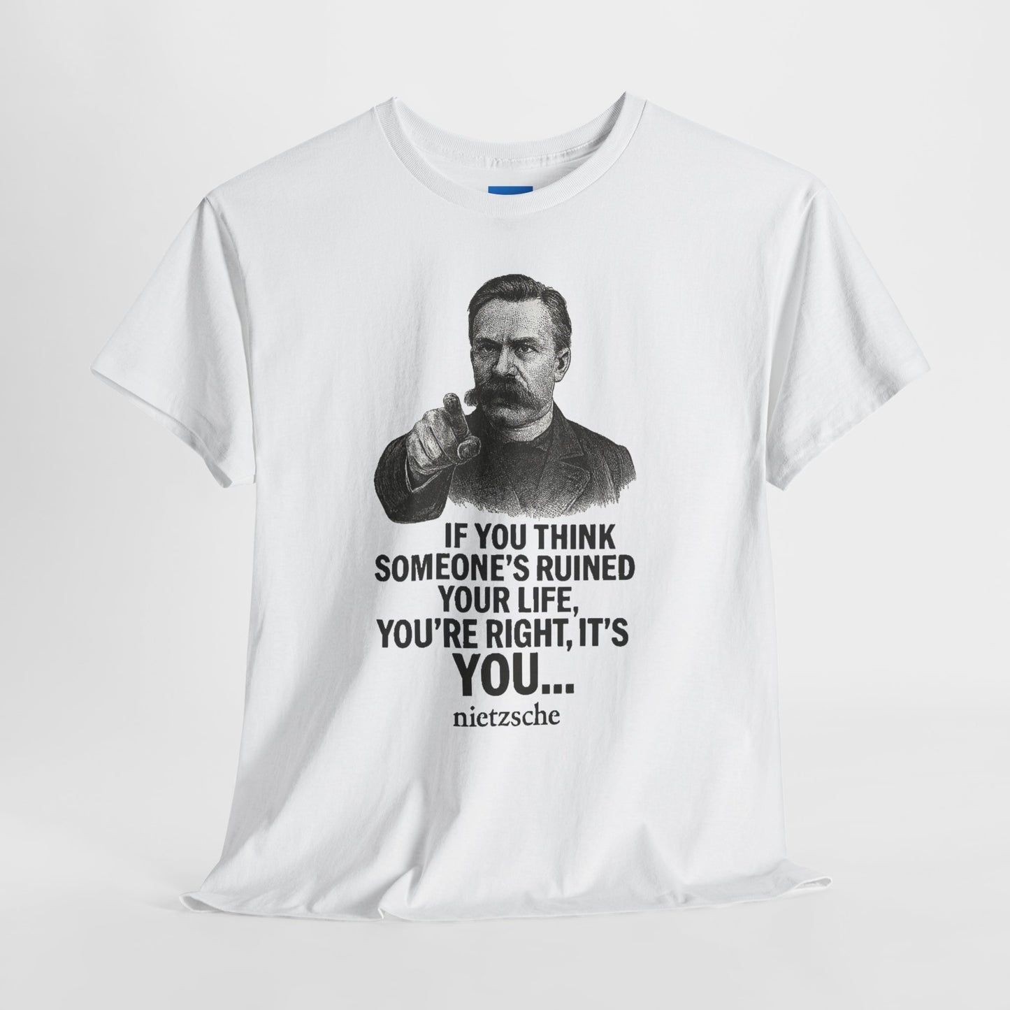 Philosophical Nietzsche Tee, Men Women Unisex Shirt, Existential Quote Graphic Top, Gift for Philosophy Lovers, Classic Cotton Tee,