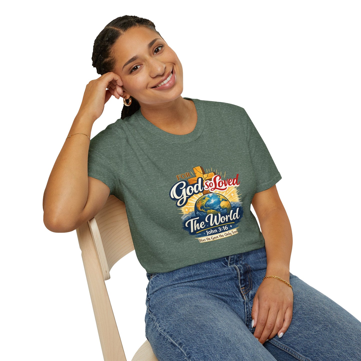 For God So Loved The World T-Shirt — Christian Faith Tee
