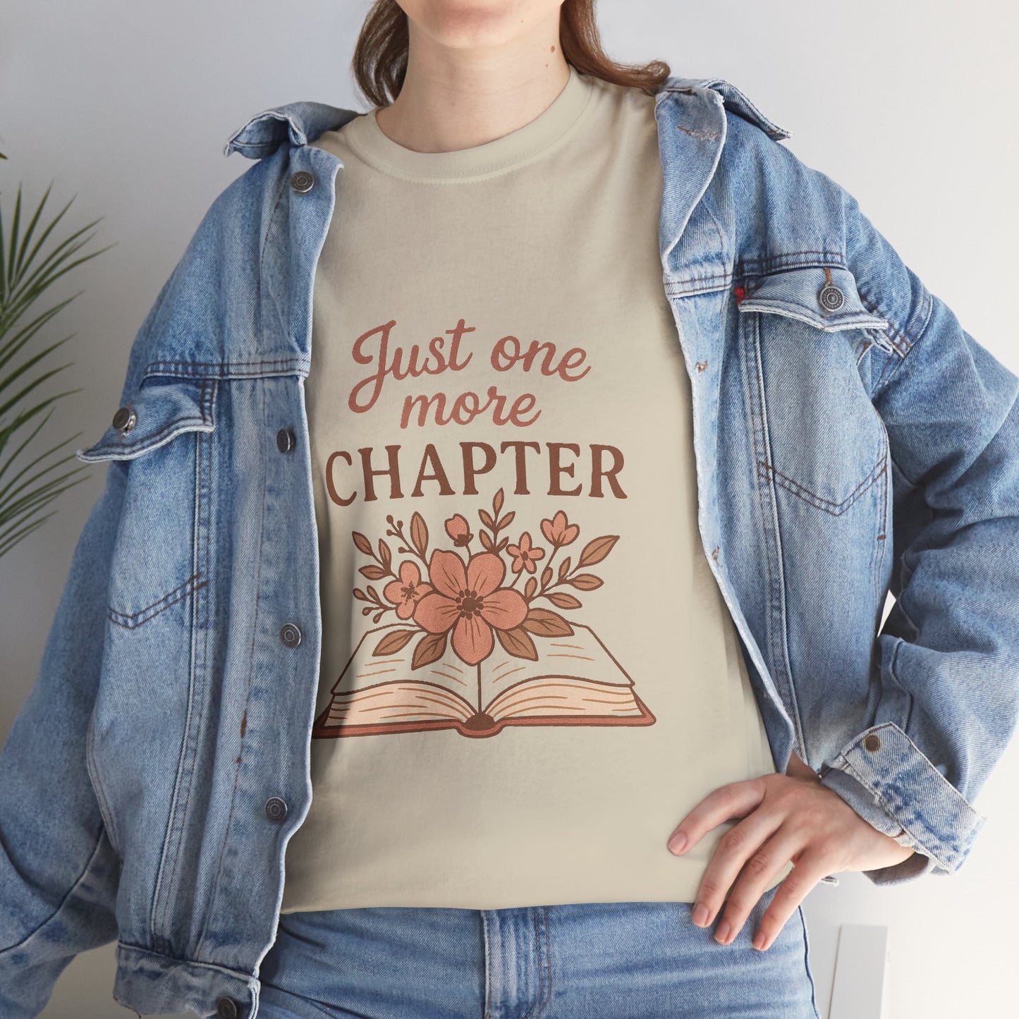 Just one more chapter, Book Lover Unisex Heavy Cotton Tee, Reading Tee, Bookworm Shirt, Literary Gift, Novel Reader Top