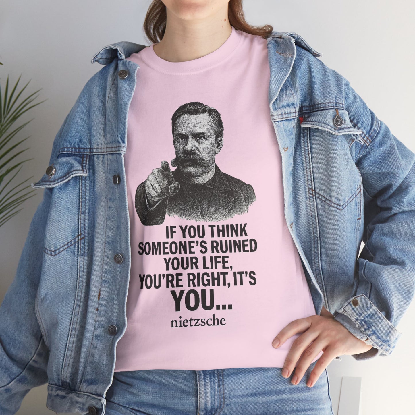 Philosophical Nietzsche Tee, Men Women Unisex Shirt, Existential Quote Graphic Top, Gift for Philosophy Lovers, Classic Cotton Tee,
