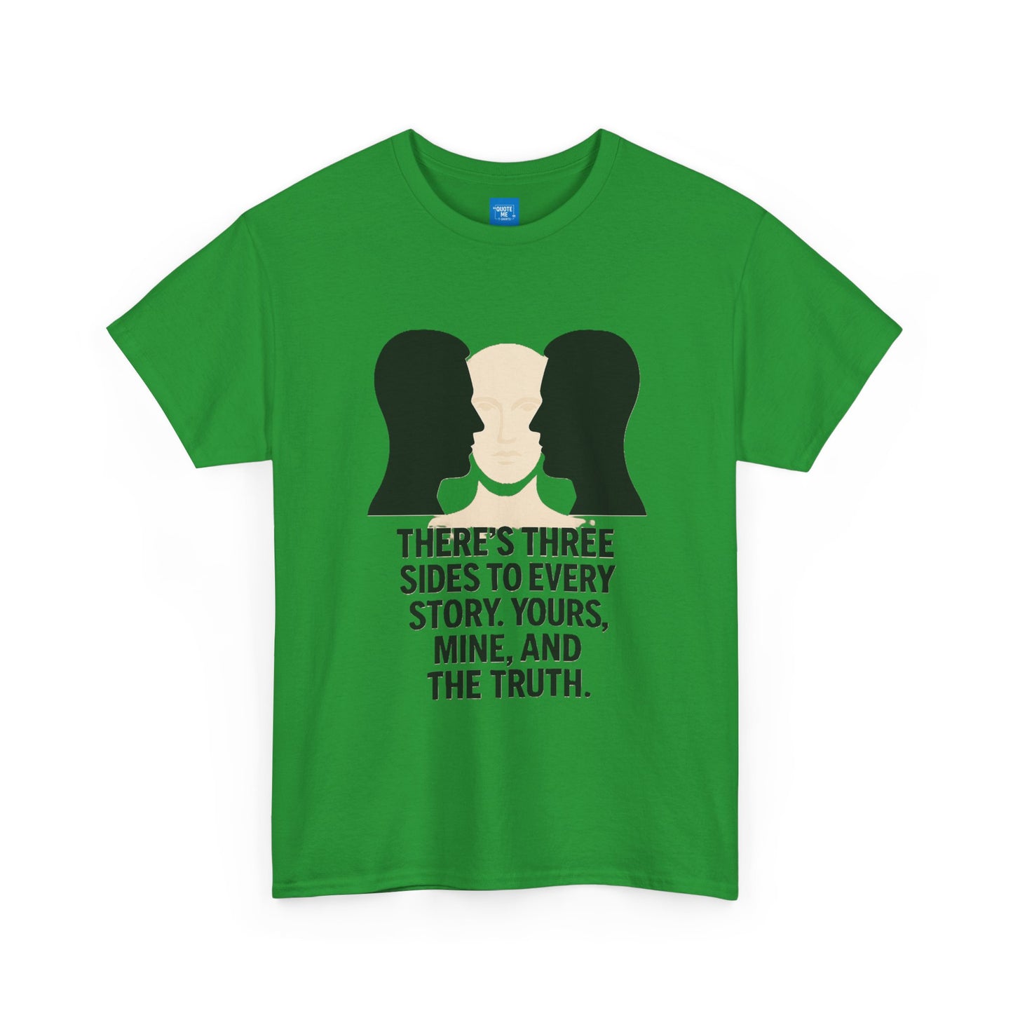 Three Sides Story Unisex Tee, Graphic T-Shirt, Philosophical Shirt, Cotton Shirt, Gift for Storyteller, Short Sleeve Top