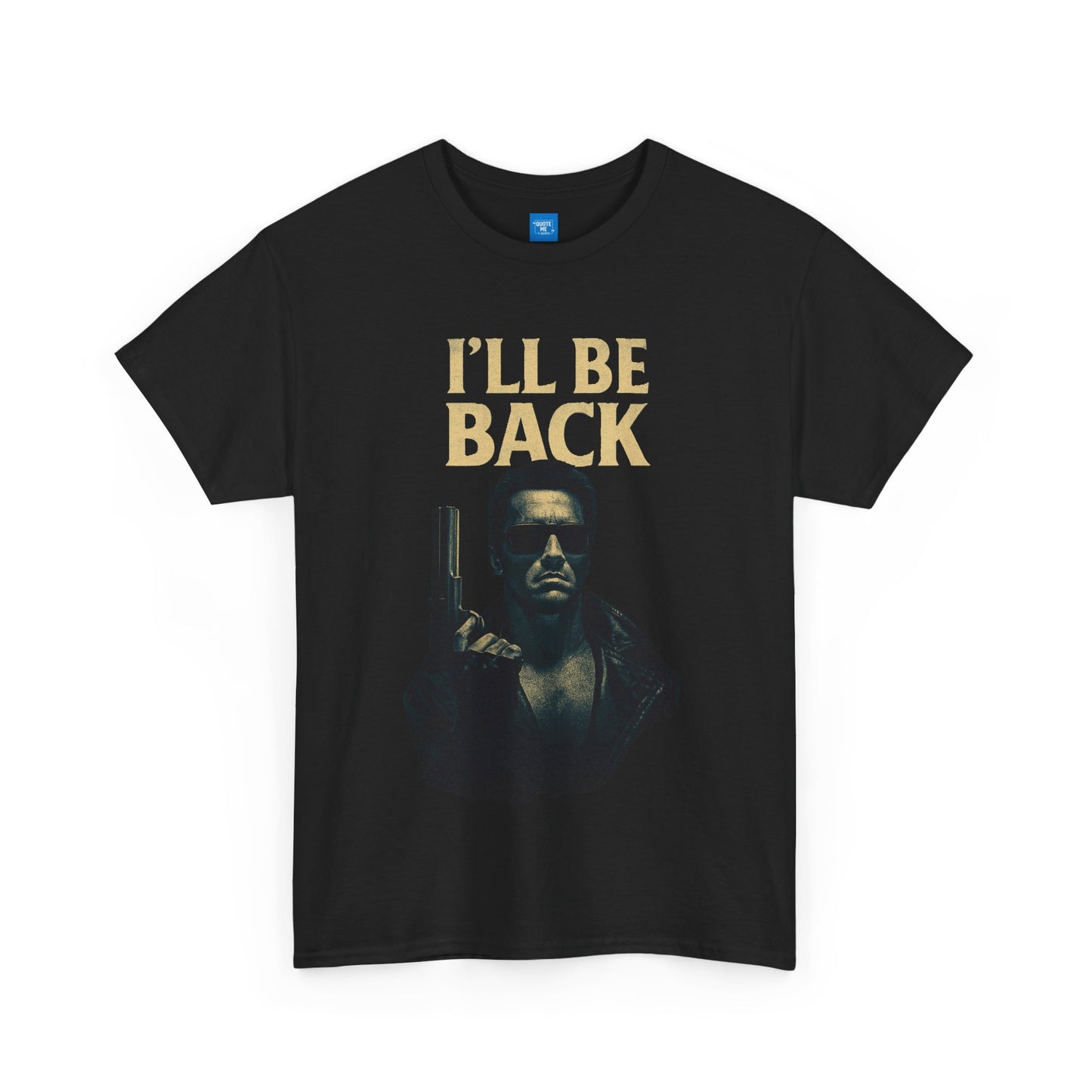 I'll be back Terminator Unisex Heavy Cotton Tee, Movie Quote Shirt, Sci-Fi Fan Gift, Graphic Tee, Film Buff Tee