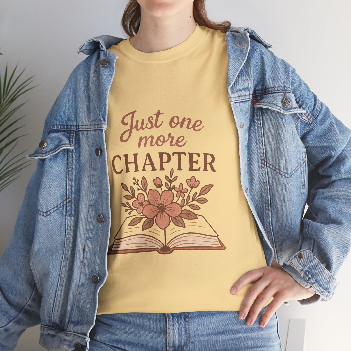 Just one more chapter, Book Lover Unisex Heavy Cotton Tee, Reading Tee, Bookworm Shirt, Literary Gift, Novel Reader Top