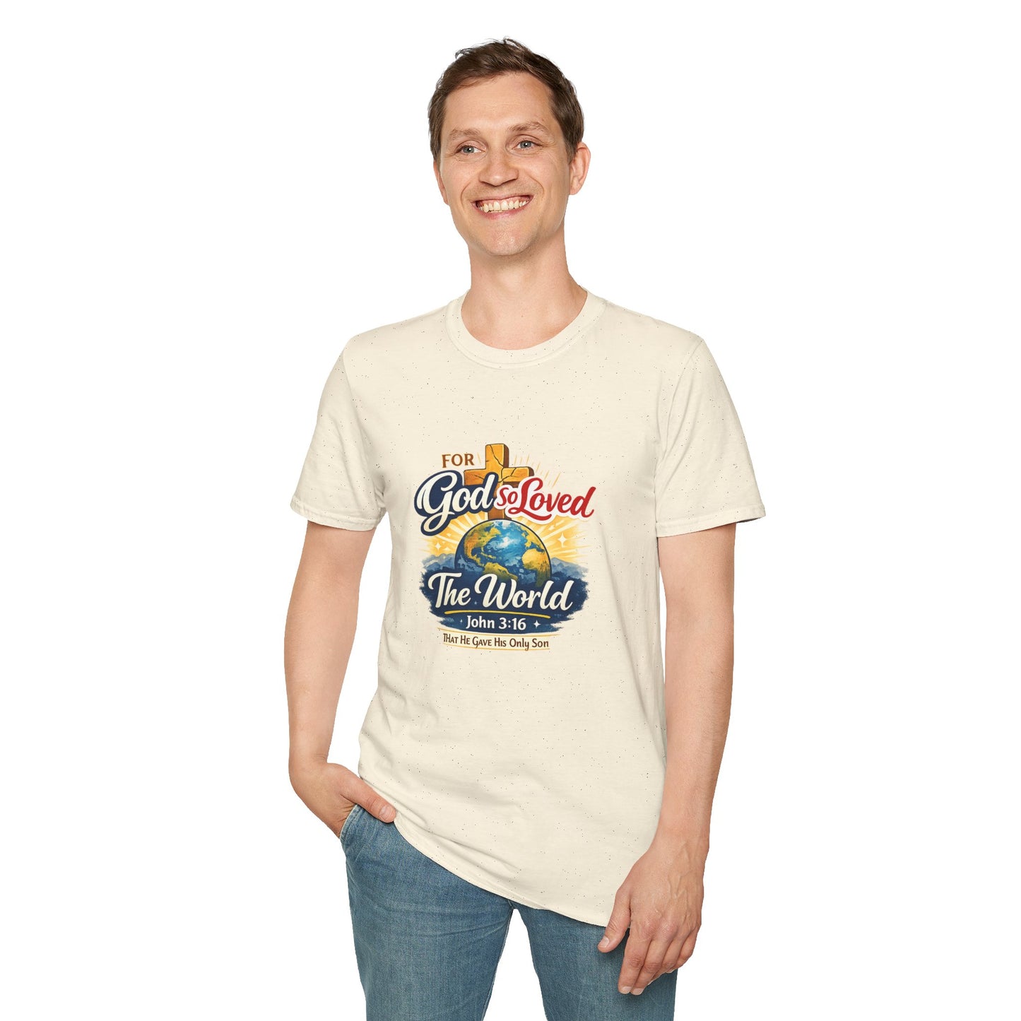 For God So Loved The World T-Shirt — Christian Faith Tee