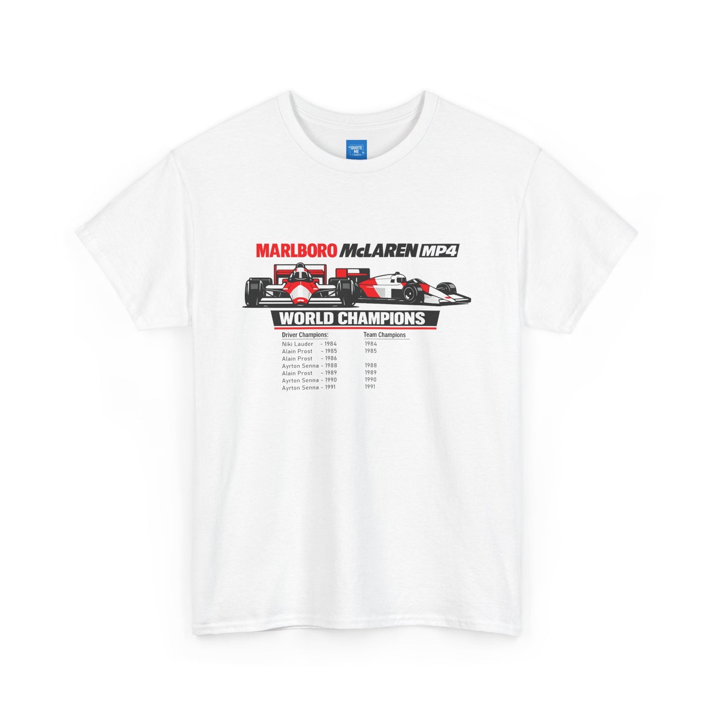 80s McLaren Formula One Racing Tee — Classic Retro Motorsport T-Shirt