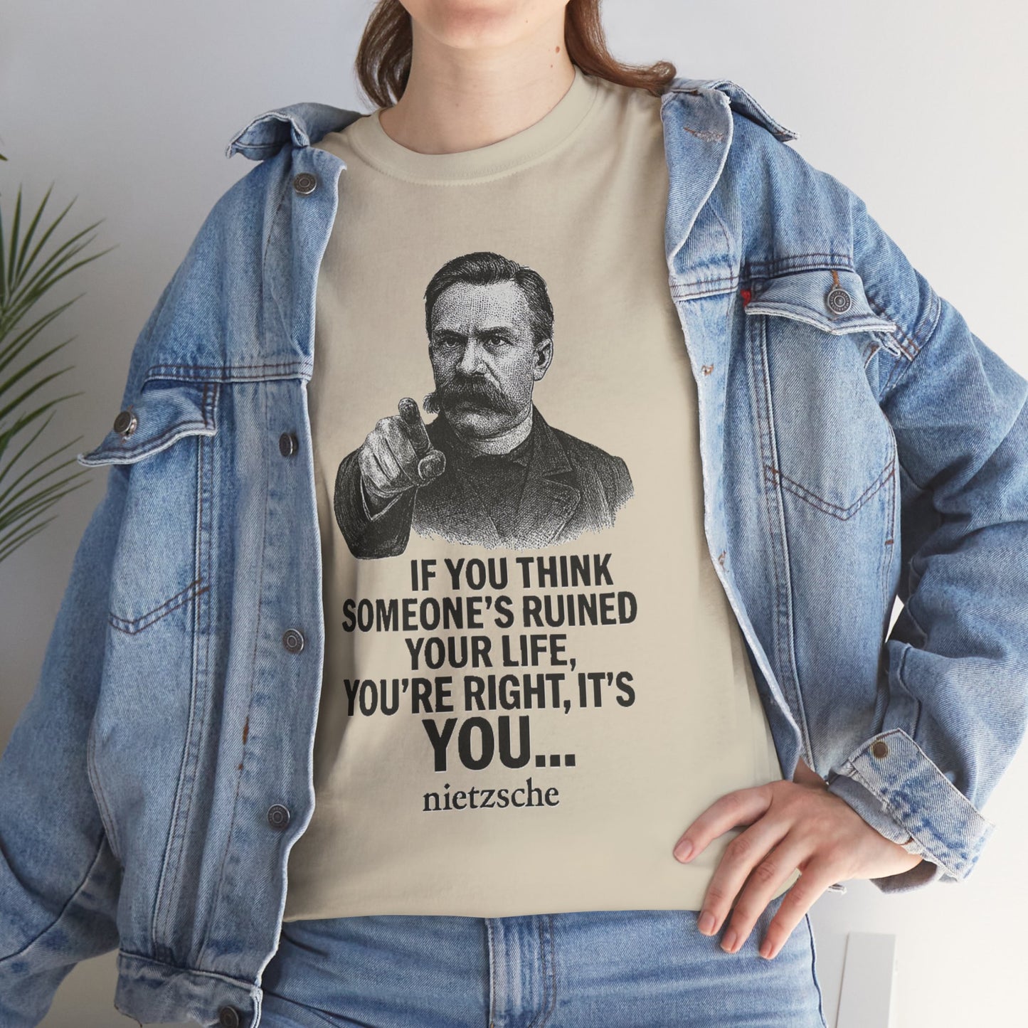 Philosophical Nietzsche Tee, Men Women Unisex Shirt, Existential Quote Graphic Top, Gift for Philosophy Lovers, Classic Cotton Tee,