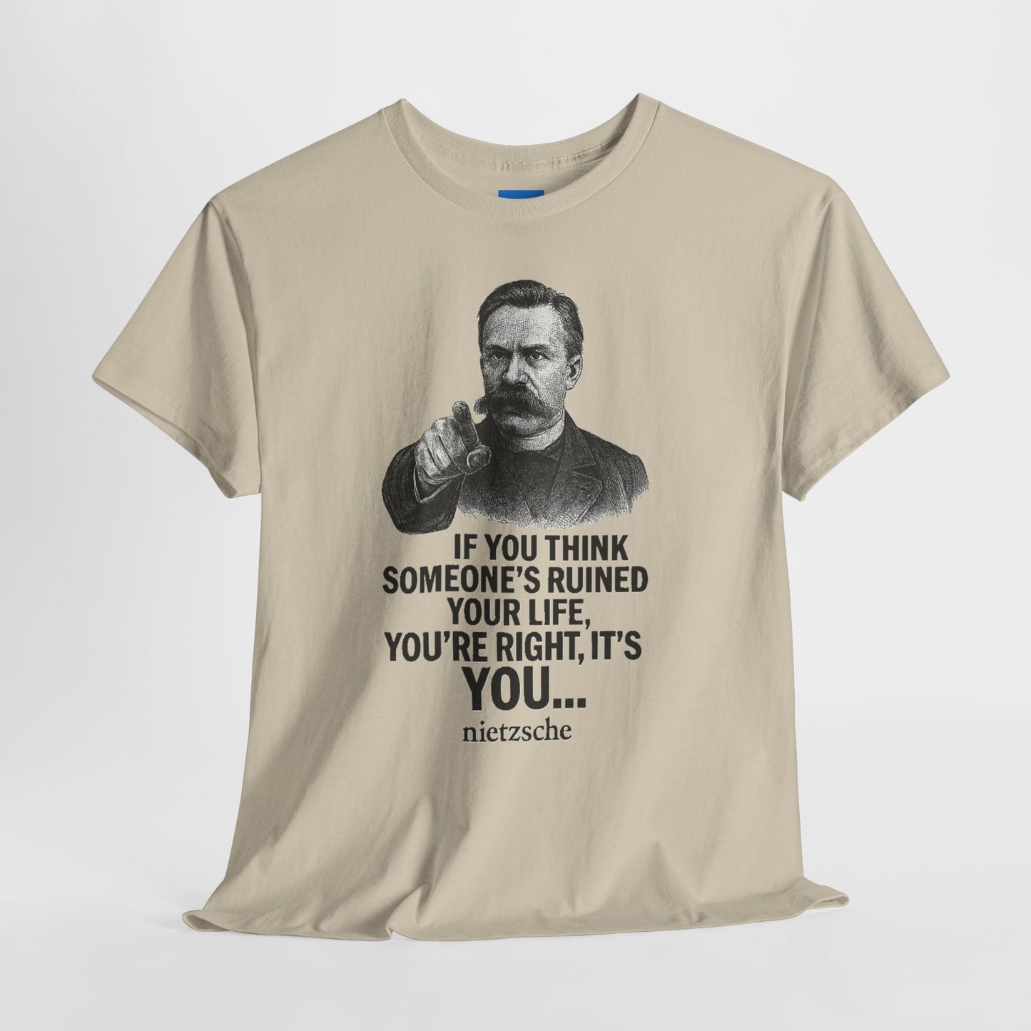 Philosophical Nietzsche Tee, Men Women Unisex Shirt, Existential Quote Graphic Top, Gift for Philosophy Lovers, Classic Cotton Tee,