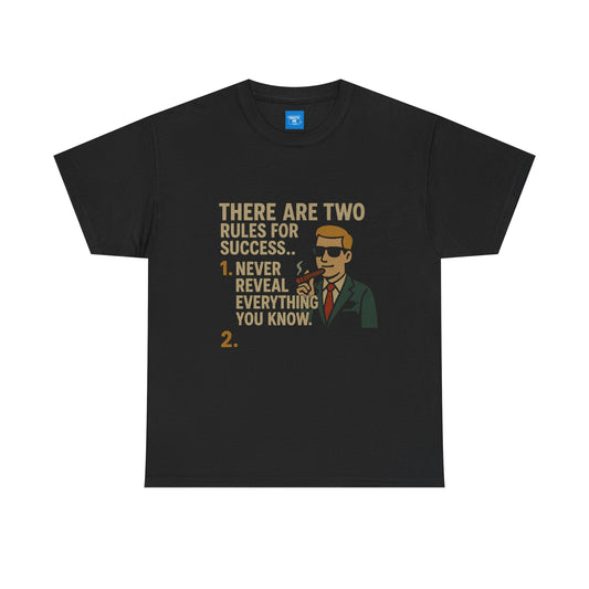 Motivational Two Rules for Success Unisex Heavy Cotton Tee, Inspirational Graphic Tee, Success Quote Shirt, Positive Vibes Shirt, Gift for