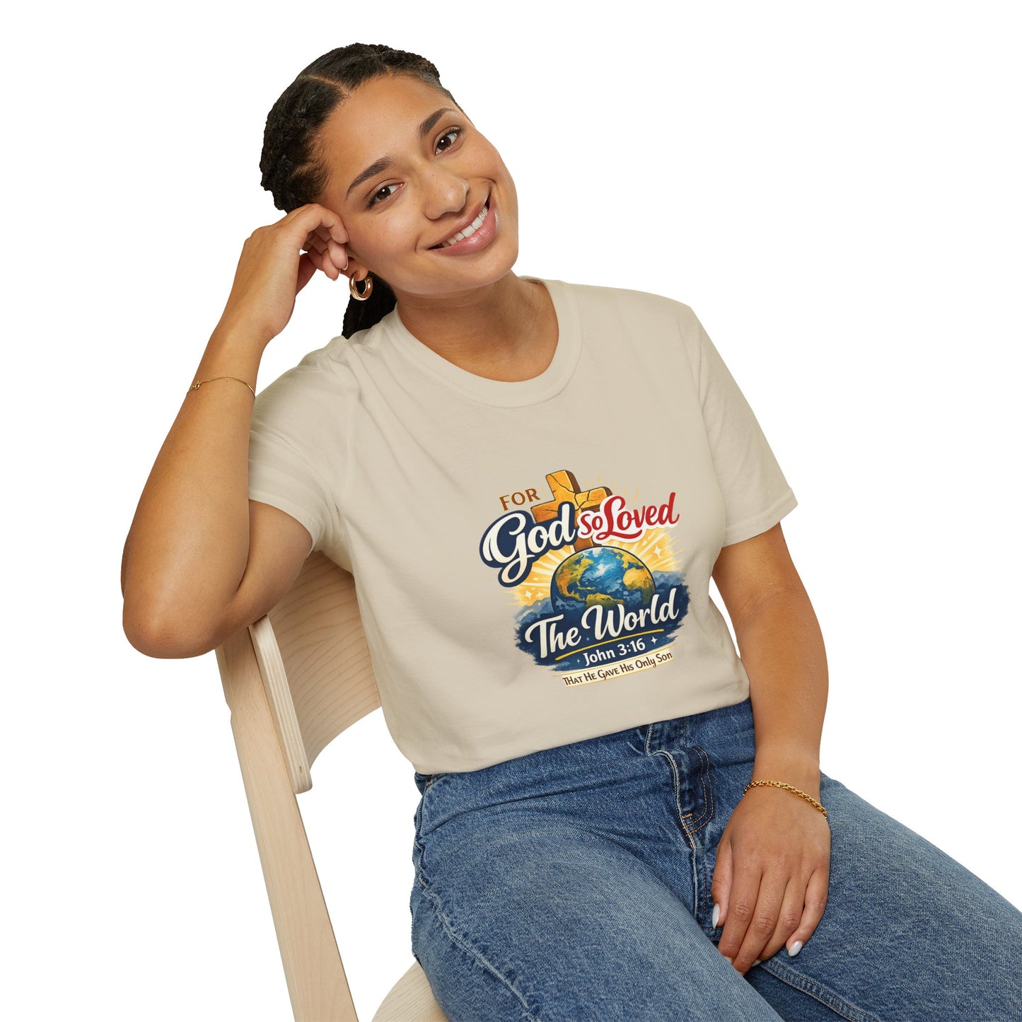 For God So Loved The World T-Shirt — Christian Faith Tee