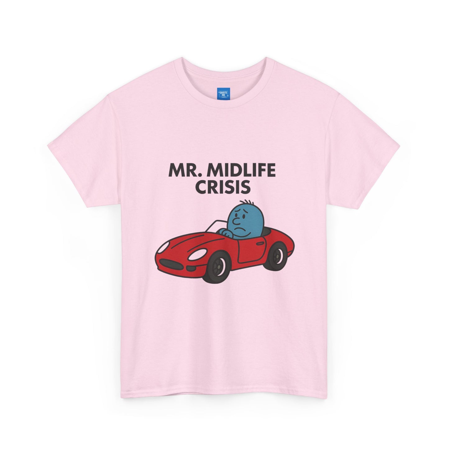 Mr Midlife Crisis T-Shirt, Funny Graphic Tee, Unisex Top for Men and Women, Vintage Style Shirt, Humorous Birthday Gift