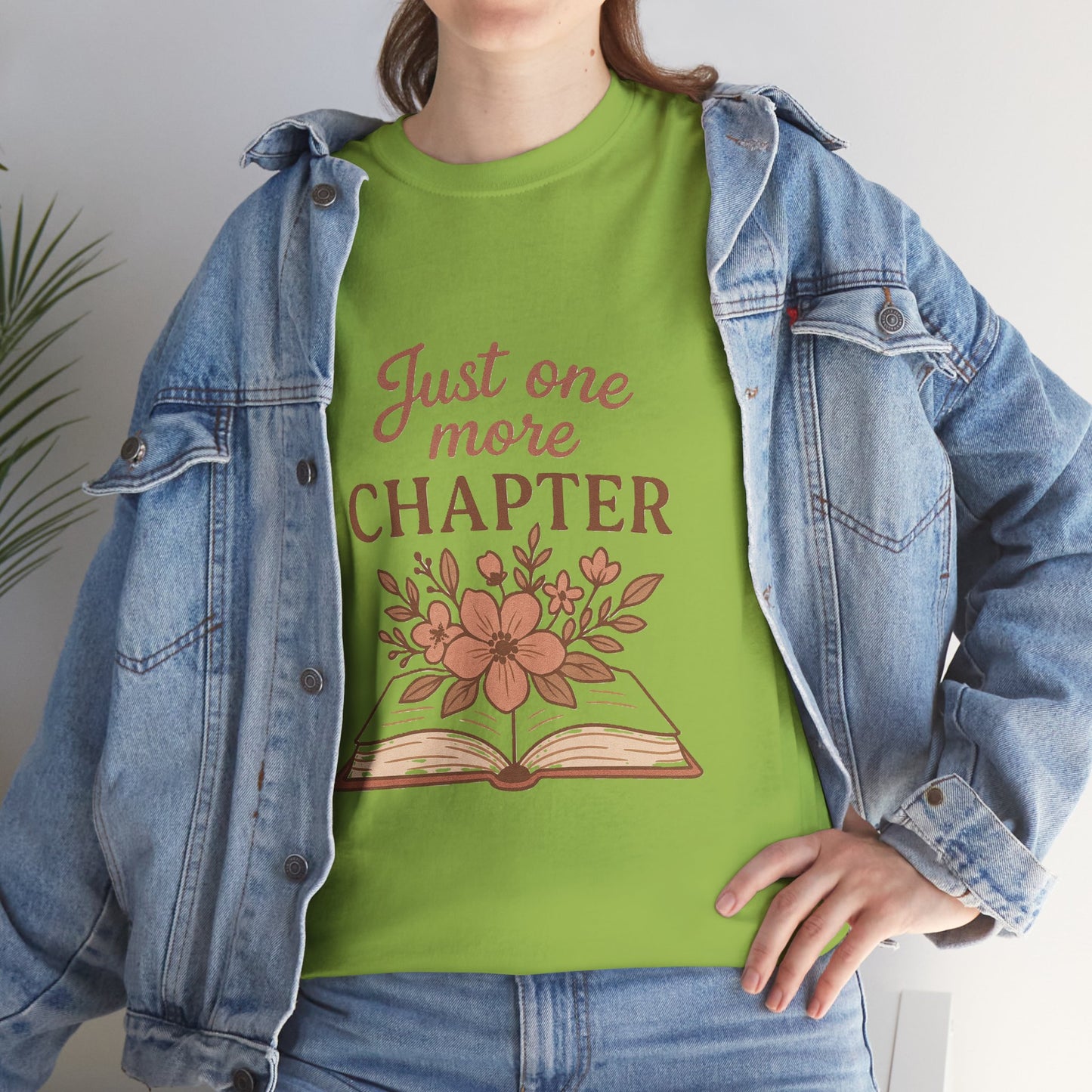 Just one more chapter, Book Lover Unisex Heavy Cotton Tee, Reading Tee, Bookworm Shirt, Literary Gift, Novel Reader Top