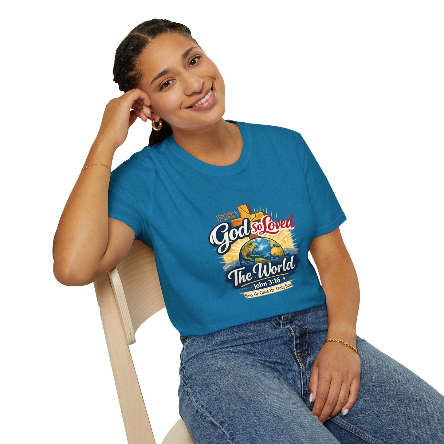 For God So Loved The World T-Shirt — Christian Faith Tee