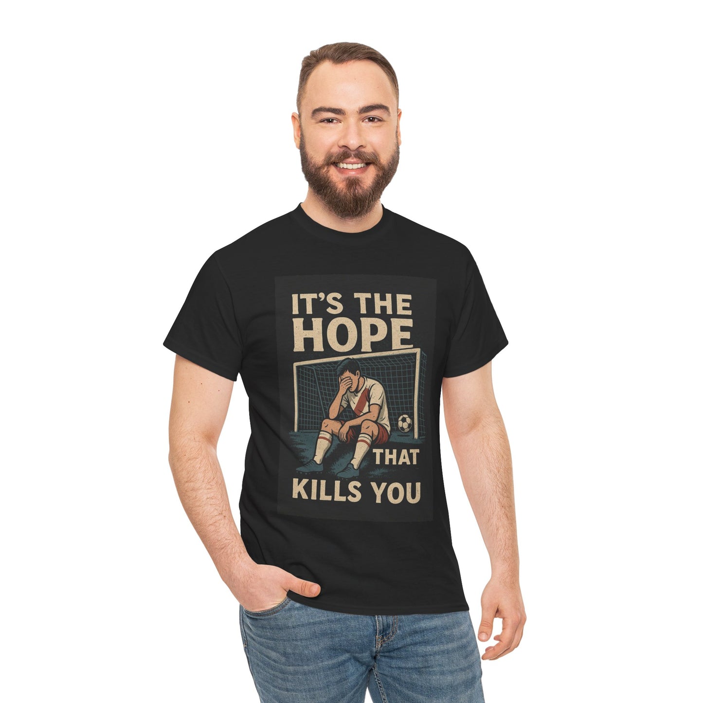 It's the hope that kills you, Unisex Tee, Football Coach Shirt, Funny Sports Fan Gift, Soccer Team Apparel, Game Day Clothing