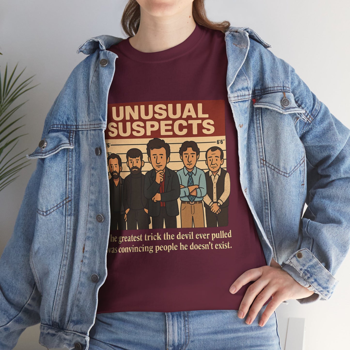 Unisex Heavy Cotton Tee - Unusual Suspects Inspired Quote T-Shirt, Graphic Tee, Unique Gift, Movie Quote Shirt, Cool Tee