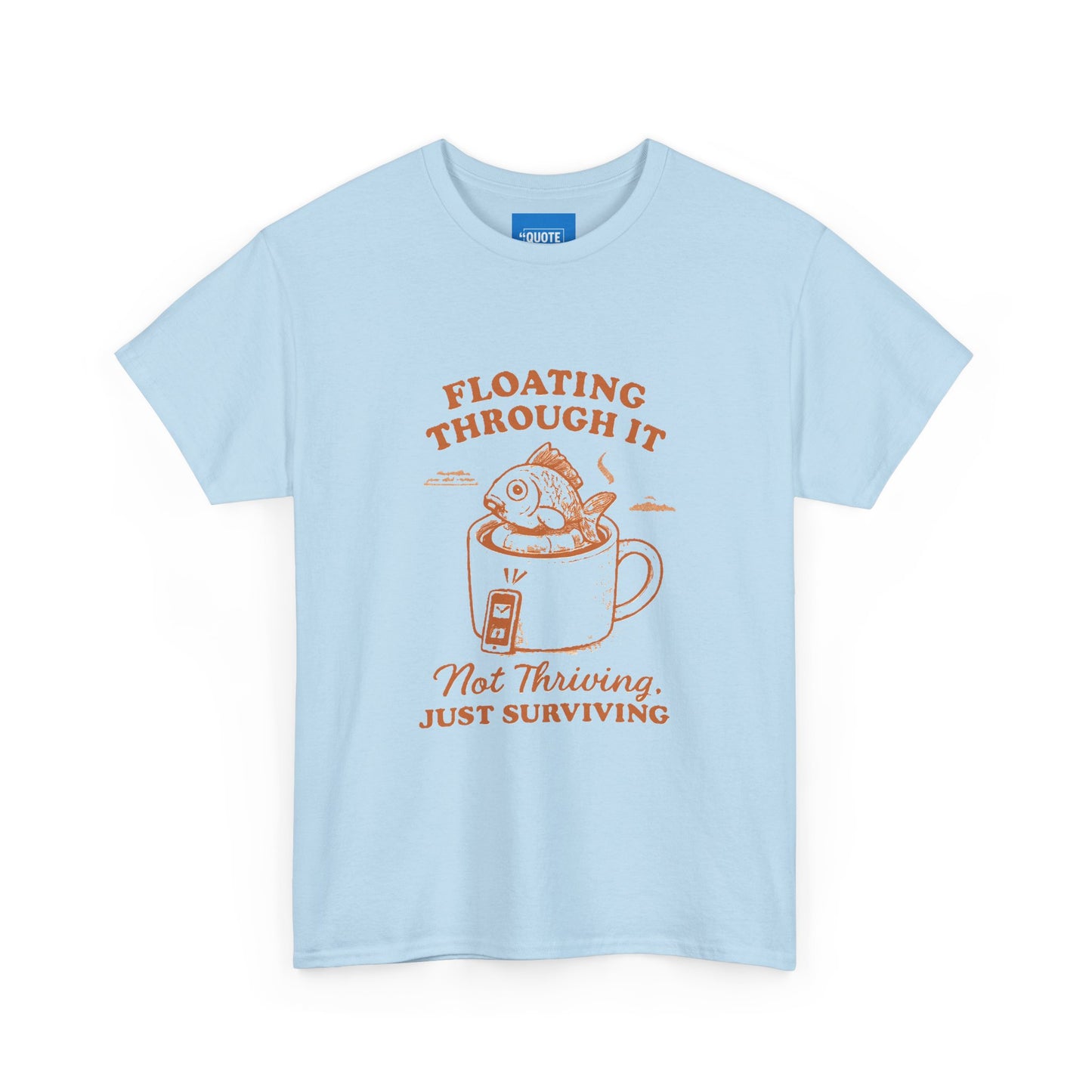Just keep swimming Unisex Cotton Tee, Inspirational Quote Shirt, Motivational Graphic Tee, Ocean Lover Gift, Beach T-shirt