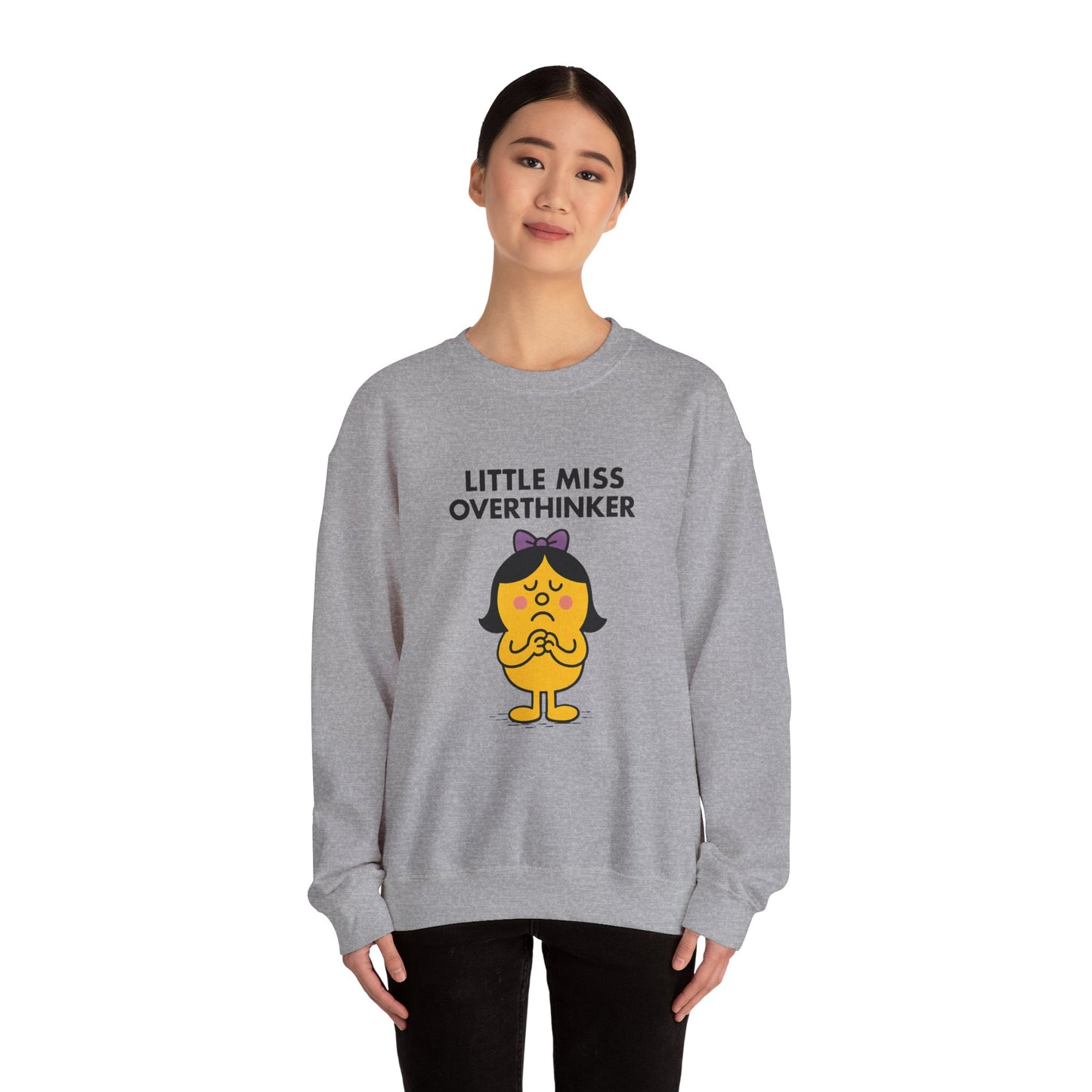 Little Miss Overthinker Sweatshirt, Funny Crewneck Jumper, Gift for Overthinkers, Cosy Pullover, Unisex Sweatshirt, Comfy Sweater