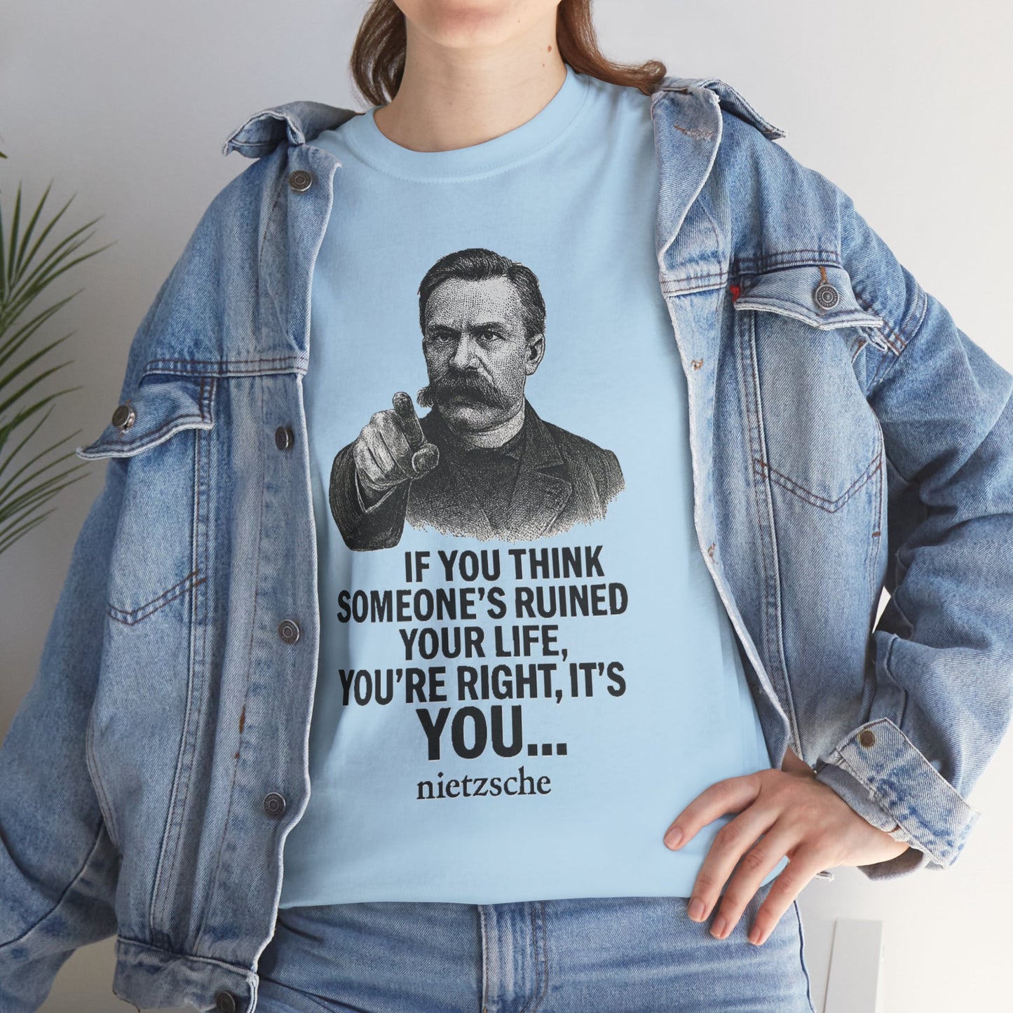 Philosophical Nietzsche Tee, Men Women Unisex Shirt, Existential Quote Graphic Top, Gift for Philosophy Lovers, Classic Cotton Tee,
