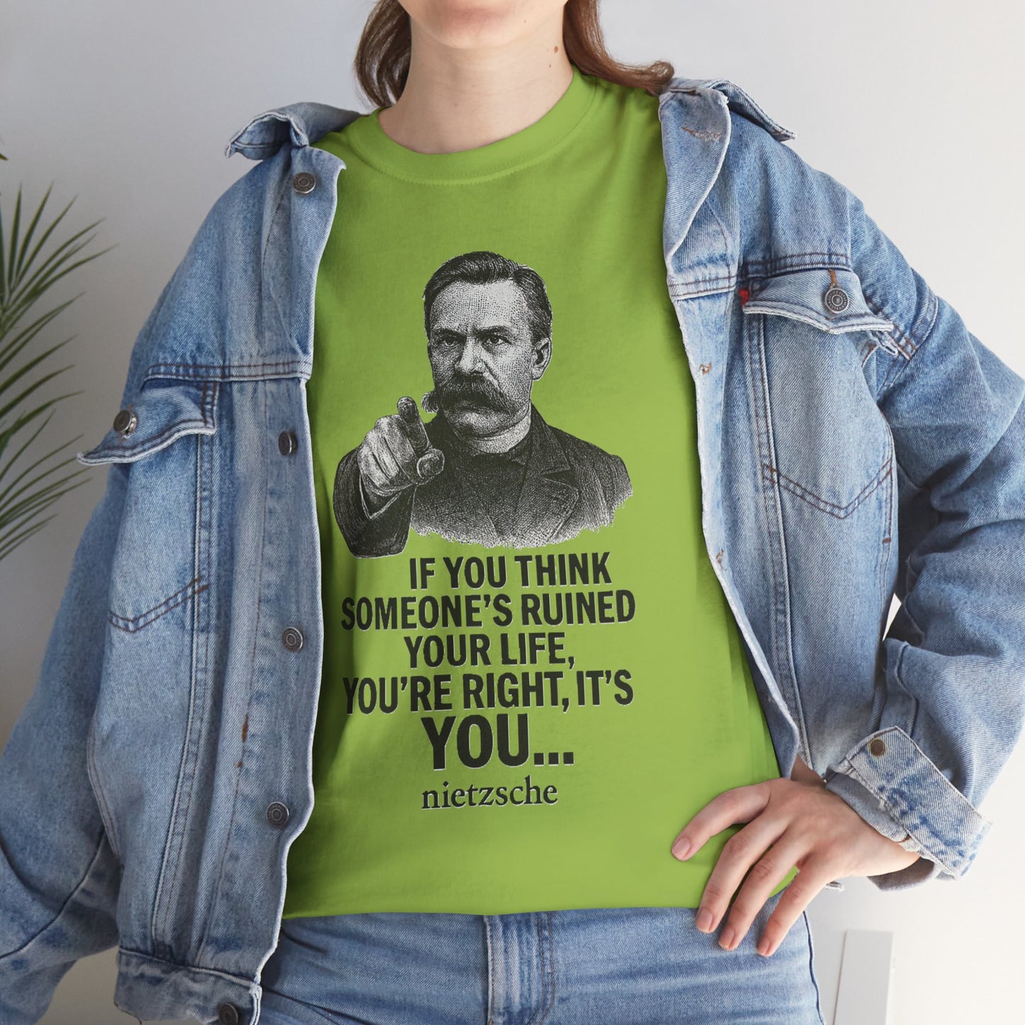 Philosophical Nietzsche Tee, Men Women Unisex Shirt, Existential Quote Graphic Top, Gift for Philosophy Lovers, Classic Cotton Tee,