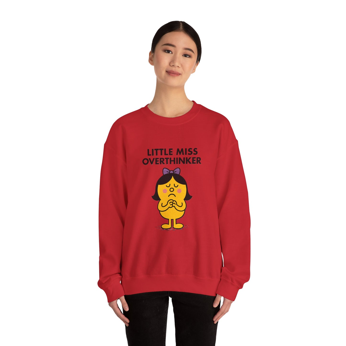Little Miss Overthinker Sweatshirt, Funny Crewneck Jumper, Gift for Overthinkers, Cosy Pullover, Unisex Sweatshirt, Comfy Sweater